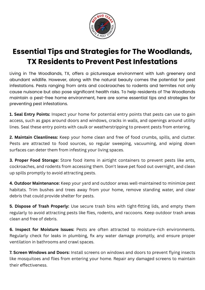 essential tips and strategies for the woodlands