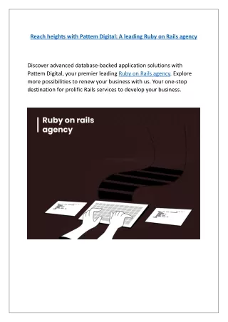 reach heights with pattem digital a leading ruby