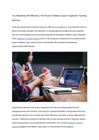 _Mastering HR Efficiency_ The Power of Matian Logic in Applicant Tracking Systems