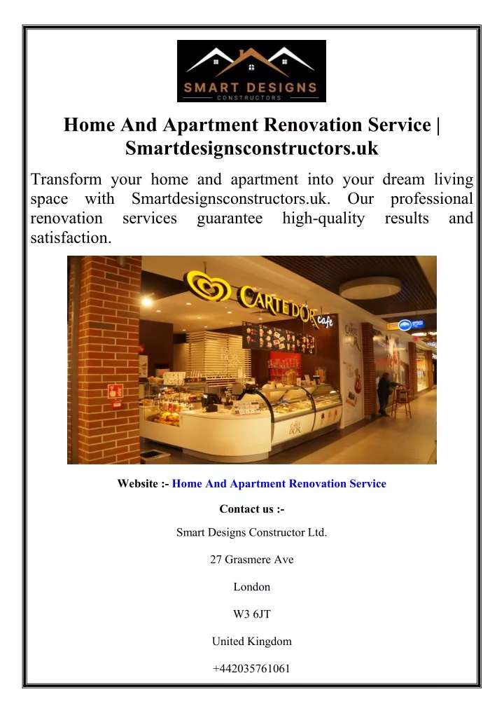 home and apartment renovation service
