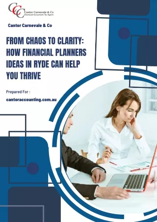 From Chaos to Clarity - How Financial Planners Ideas in Ryde Can Help You Thrive