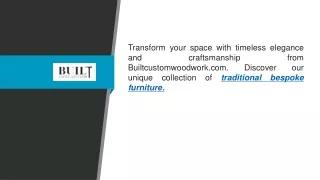Traditional Bespoke Furniture Builtcustomwoodwork.com