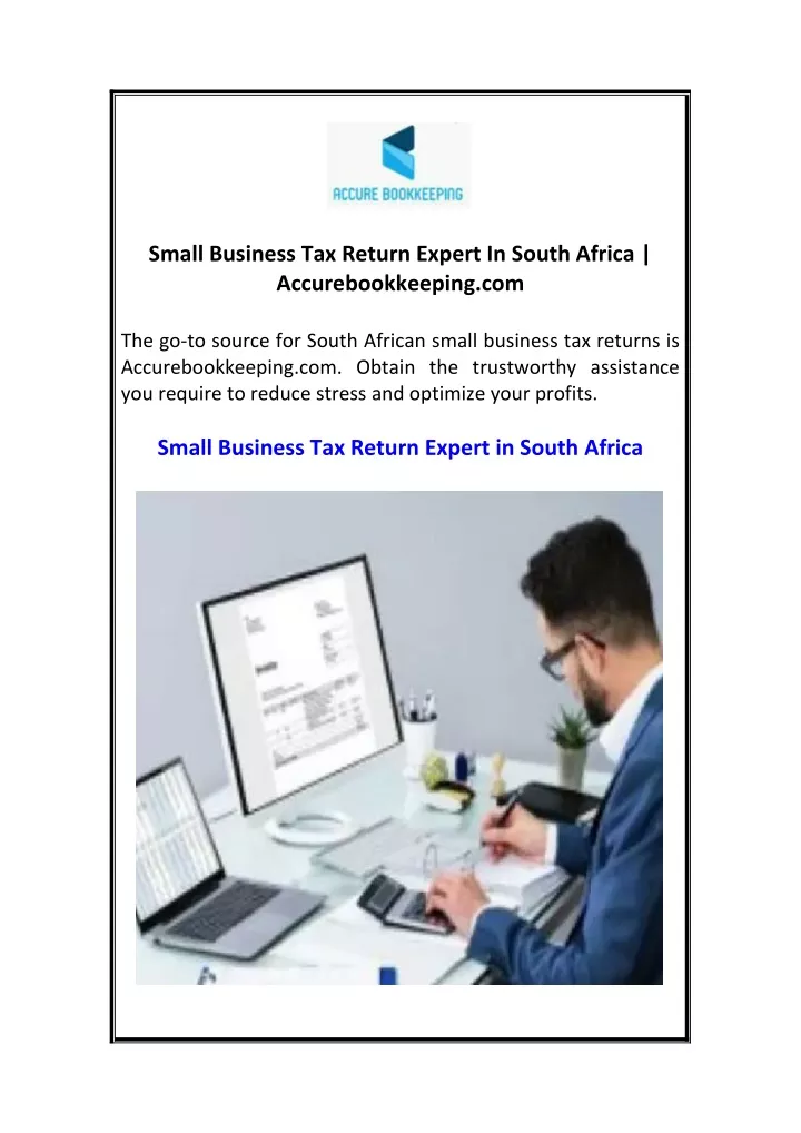 small business tax return expert in south africa