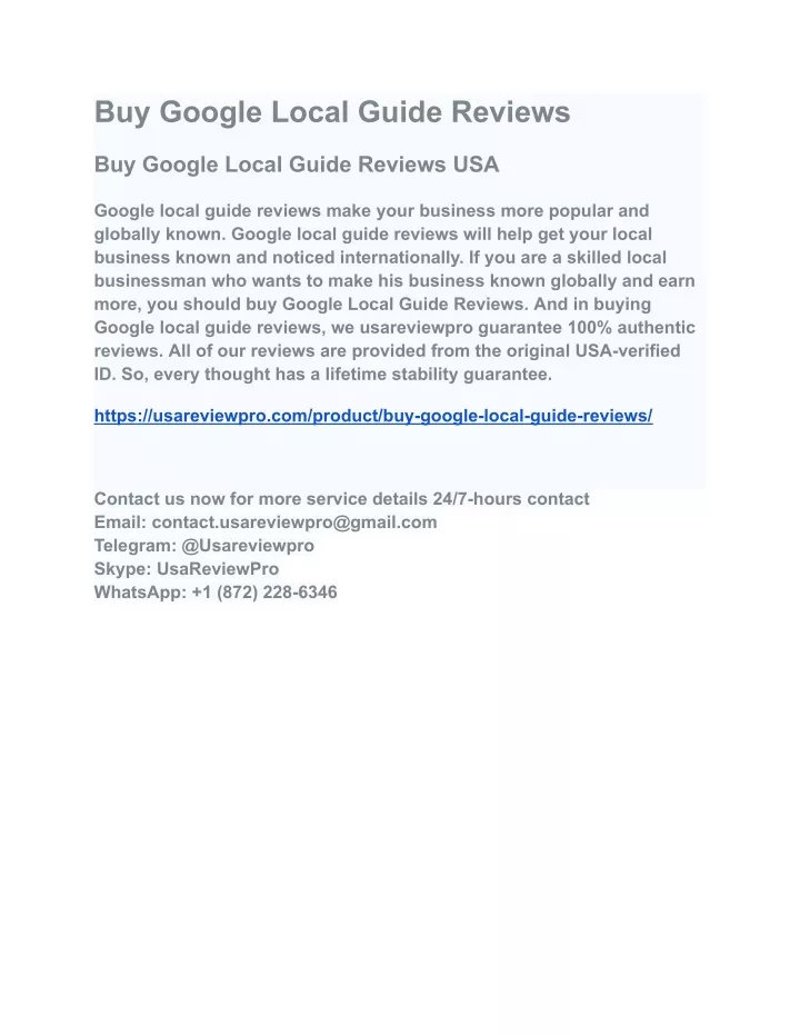 buy google local guide reviews