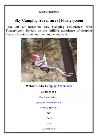 Sky Camping Adventures  Floatery.com