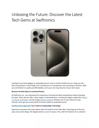 unboxing the future discover the latest tech gems