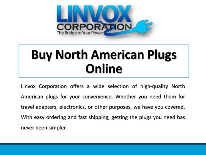 buy north american plugs online