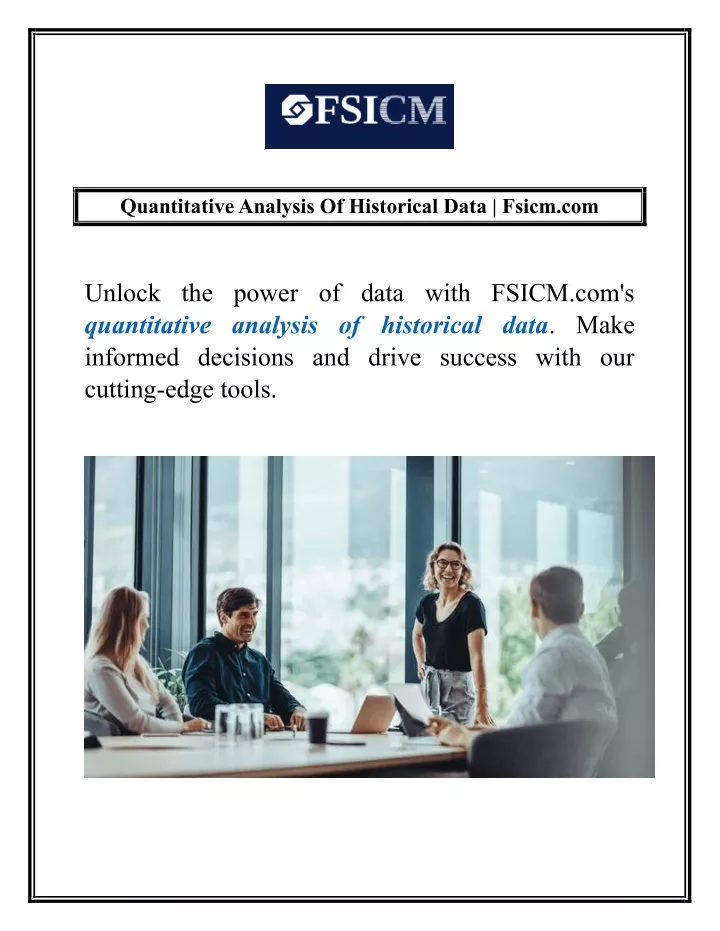 quantitative analysis of historical data fsicm com
