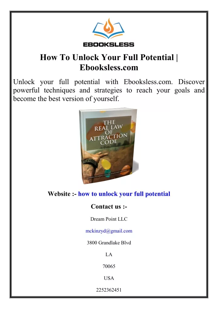 how to unlock your full potential ebooksless com