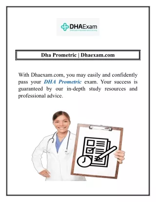 Dha Prometric | Dhaexam.com