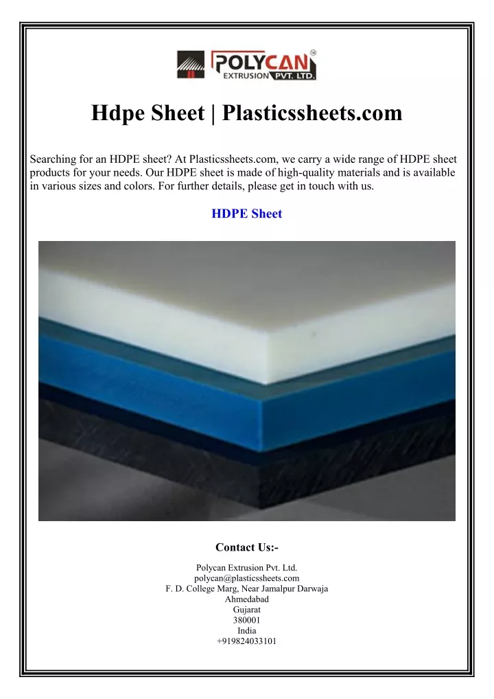 hdpe sheet plasticssheets com