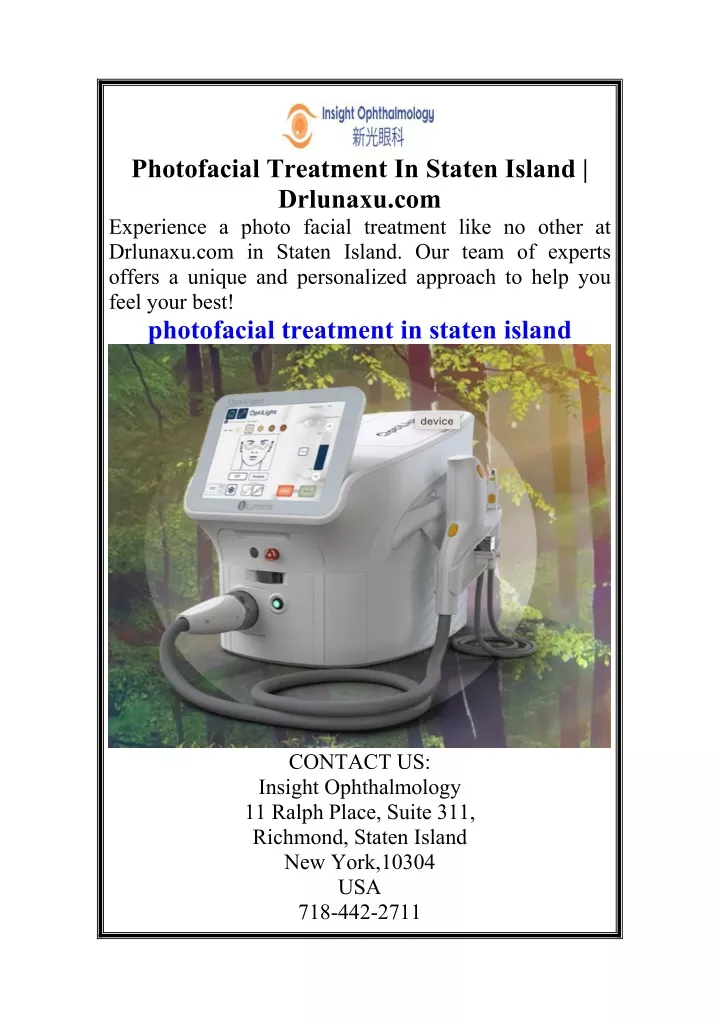 photofacial treatment in staten island drlunaxu