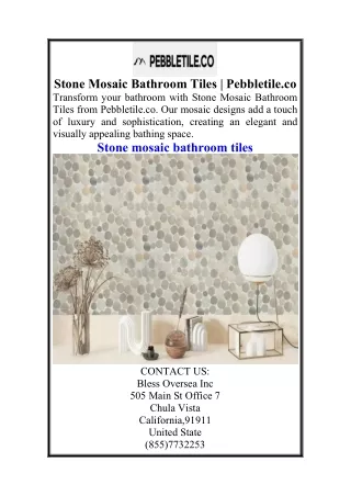 Stone Mosaic Bathroom Tiles  Pebbletile.co