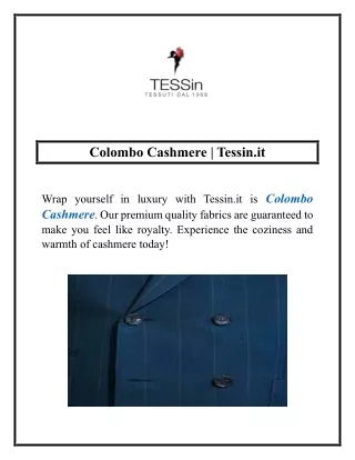 Colombo Cashmere | Tessin.it