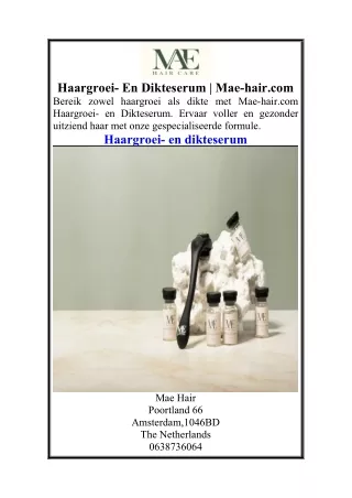 Haargroei- En Dikteserum  Mae-hair.com