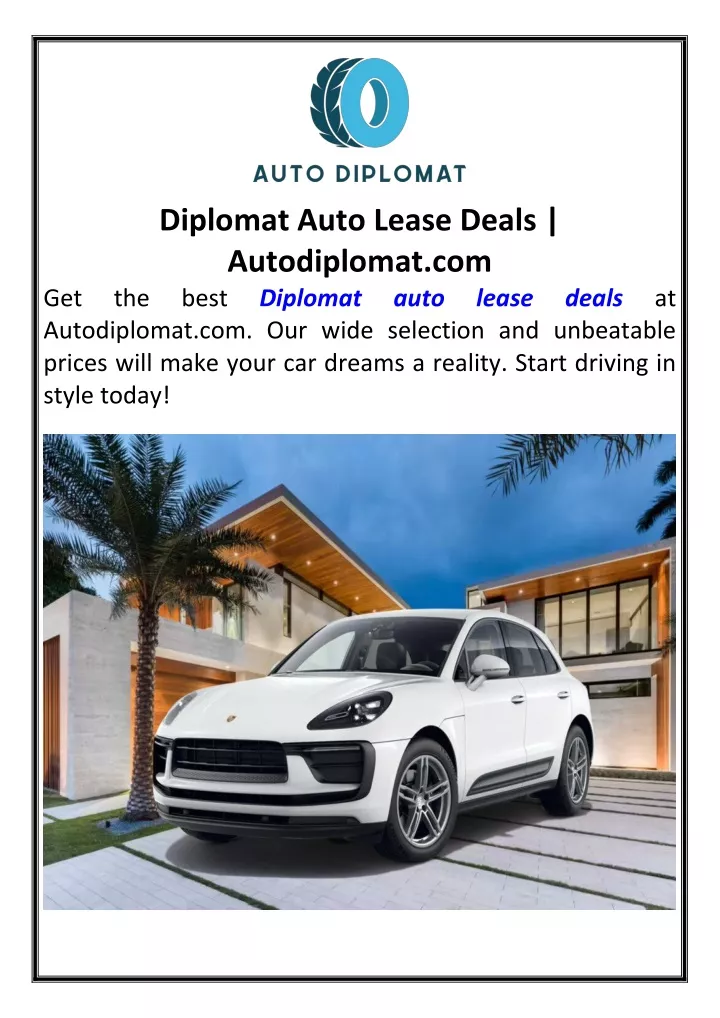 diplomat auto lease deals autodiplomat com best