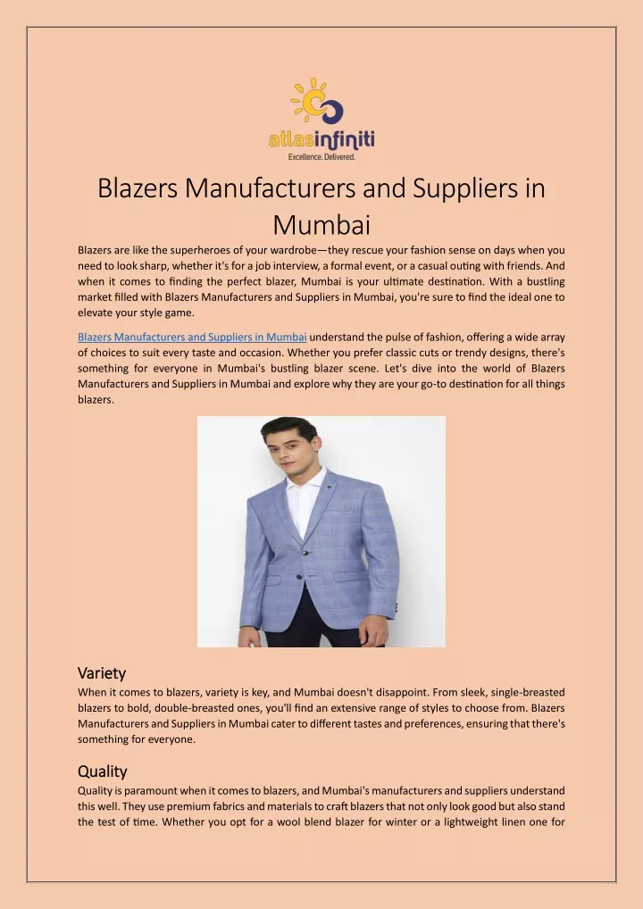blazers manufacturers and suppliers in mumbai