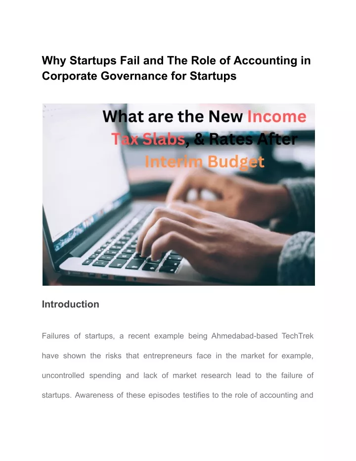 why startups fail and the role of accounting