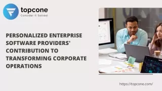 Personalized Enterprise Software Providers' Contribution to Transforming Corporate Operations