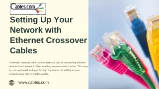 Setting Up Your Network with Ethernet Crossover Cables