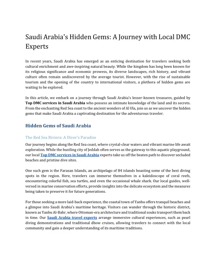 saudi arabia s hidden gems a journey with local