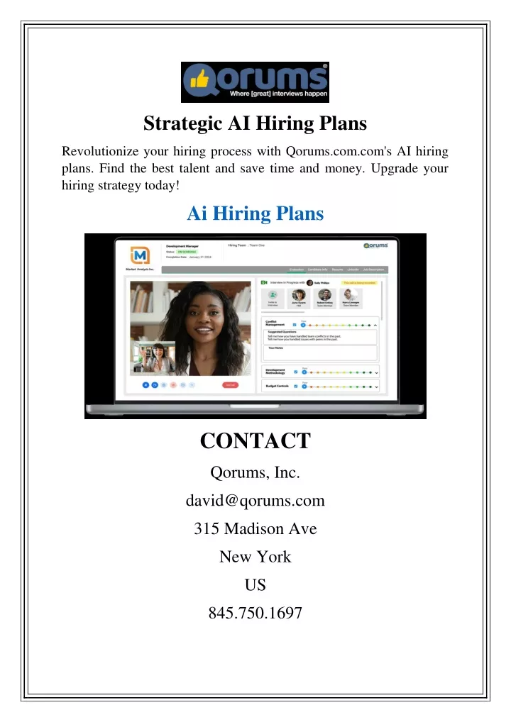 strategic ai hiring plans