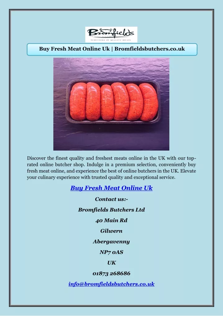 buy fresh meat online uk bromfieldsbutchers co uk