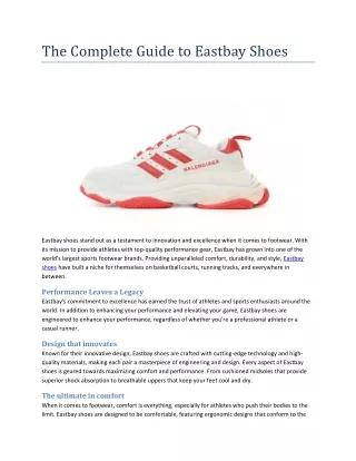 The Complete Guide to Eastbay Shoes