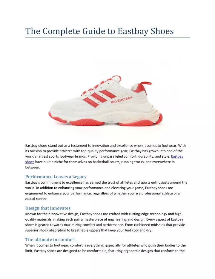 the complete guide to eastbay shoes