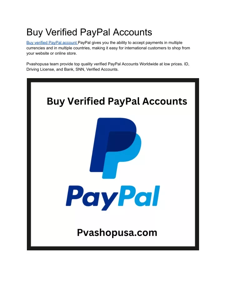 buy verified paypal accounts