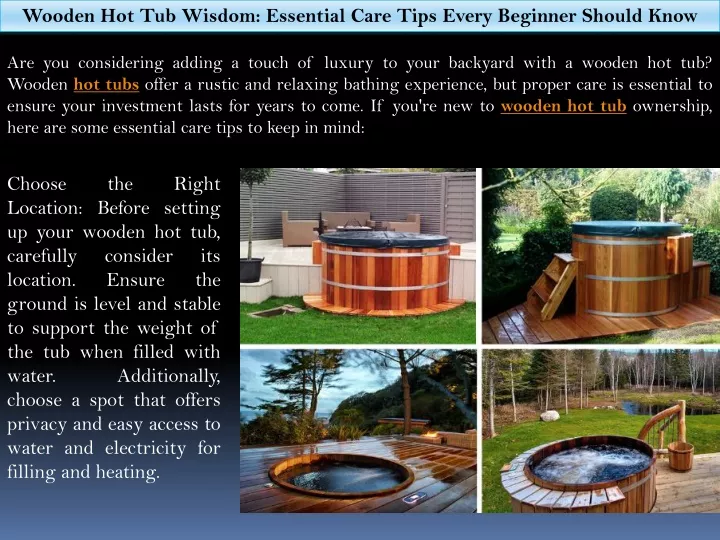 wooden hot tub wisdom essential care tips every