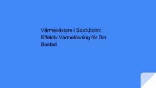 v rmev xlare i stockholm effektiv v rmel sning