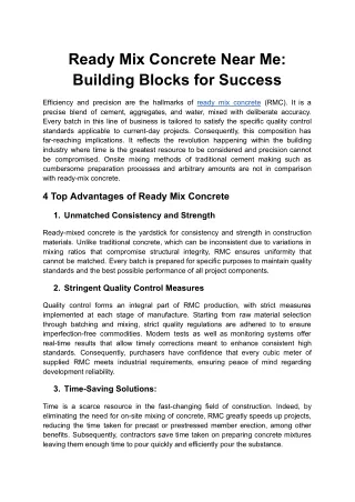 ready mix concrete near me building blocks
