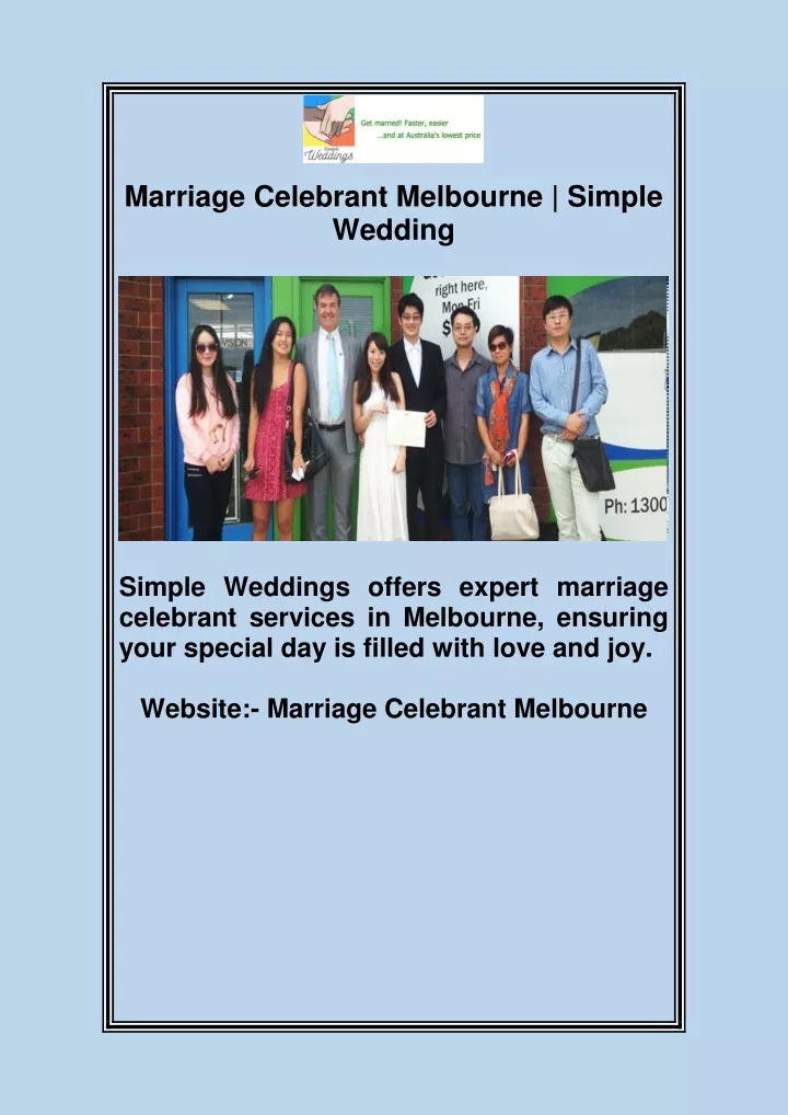 marriage celebrant melbourne simple wedding