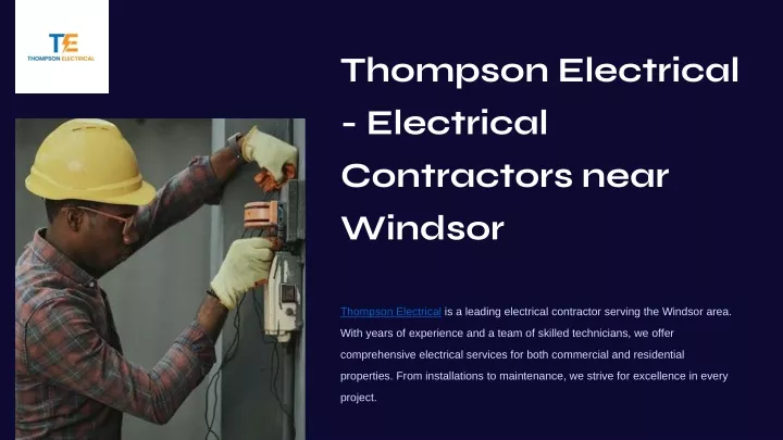 thompson electrical electrical contractors near