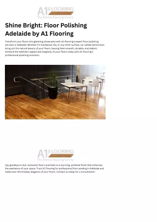 Revitalize Your Floors with Expert Floor Sanding in Adelaide (1)