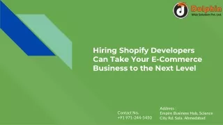 Hiring Shopify Developers Can Take Your E-Commerce Business to the Next Level