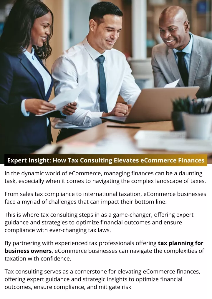 expert insight how tax consulting elevates