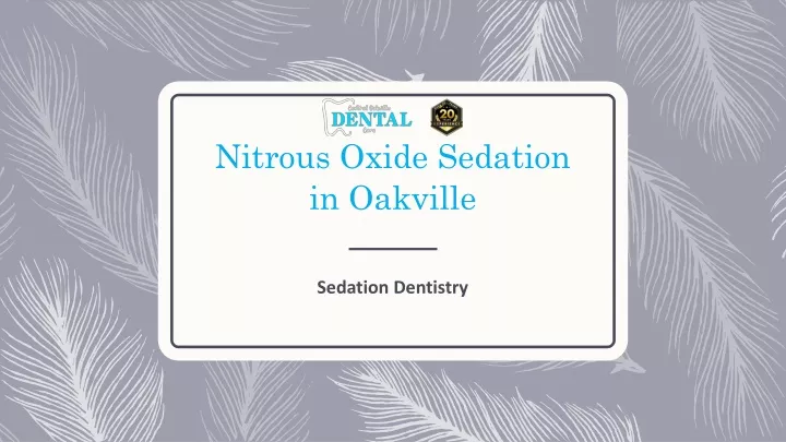 nitrous oxide sedation in oakville