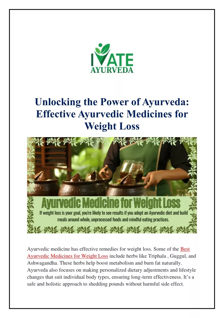 unlocking the power of ayurveda effective