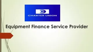 Equipment Finance Service Provider