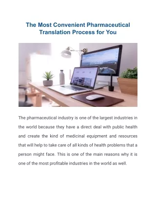 Your Guide to Smooth Pharmaceutical Translation