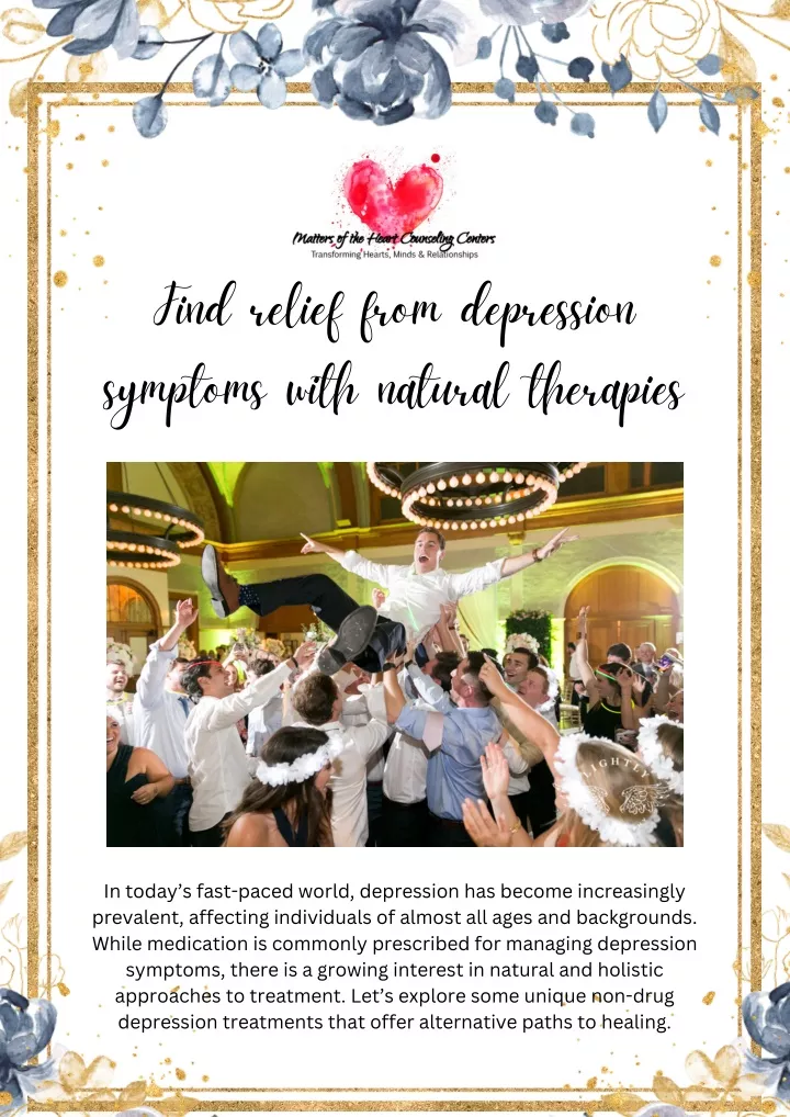 find relief from depression symptoms with natural