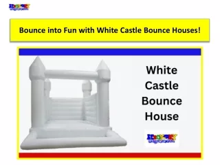 Bounce into Fun with White Castle Bounce Houses!