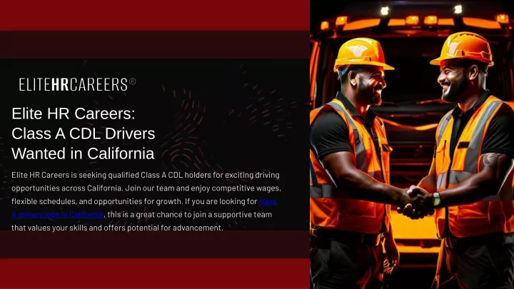 elite hr careers class a cdl drivers wanted