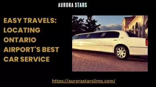 Easy Travels: Locating Ontario Airport's Best Car Service