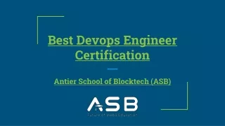 Best Devops Engineer Certification - Antier School of Blocktech (ASB)
