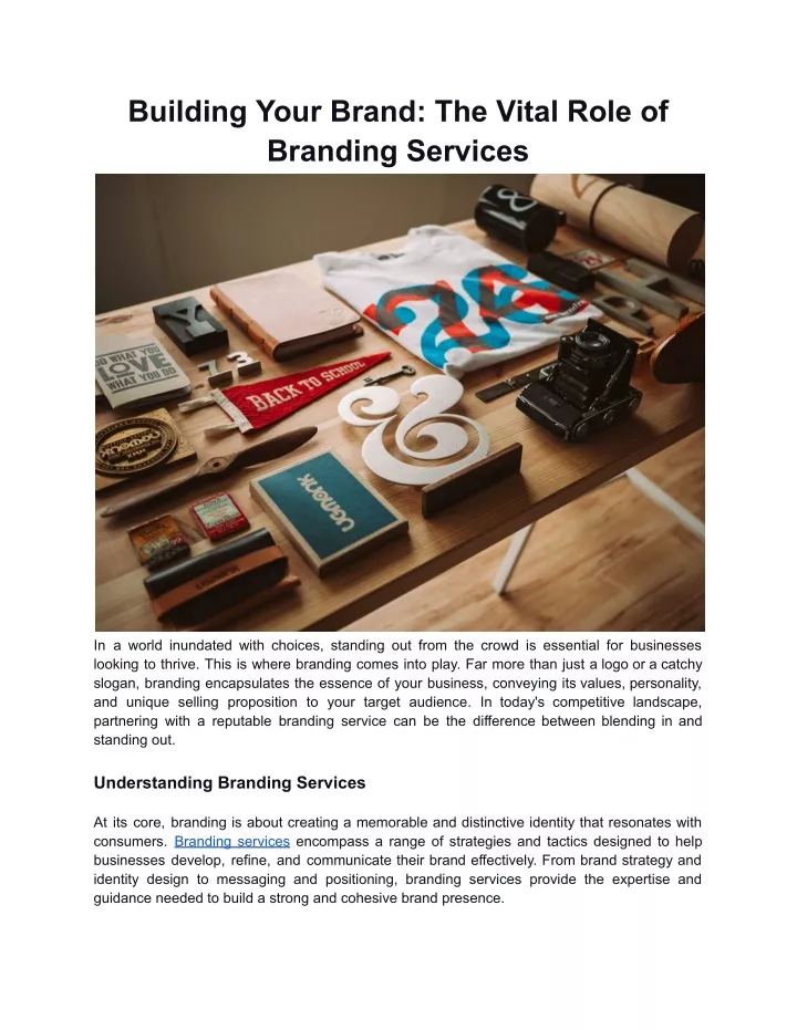 building your brand the vital role of branding