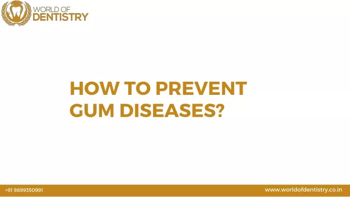 how to prevent gum diseases