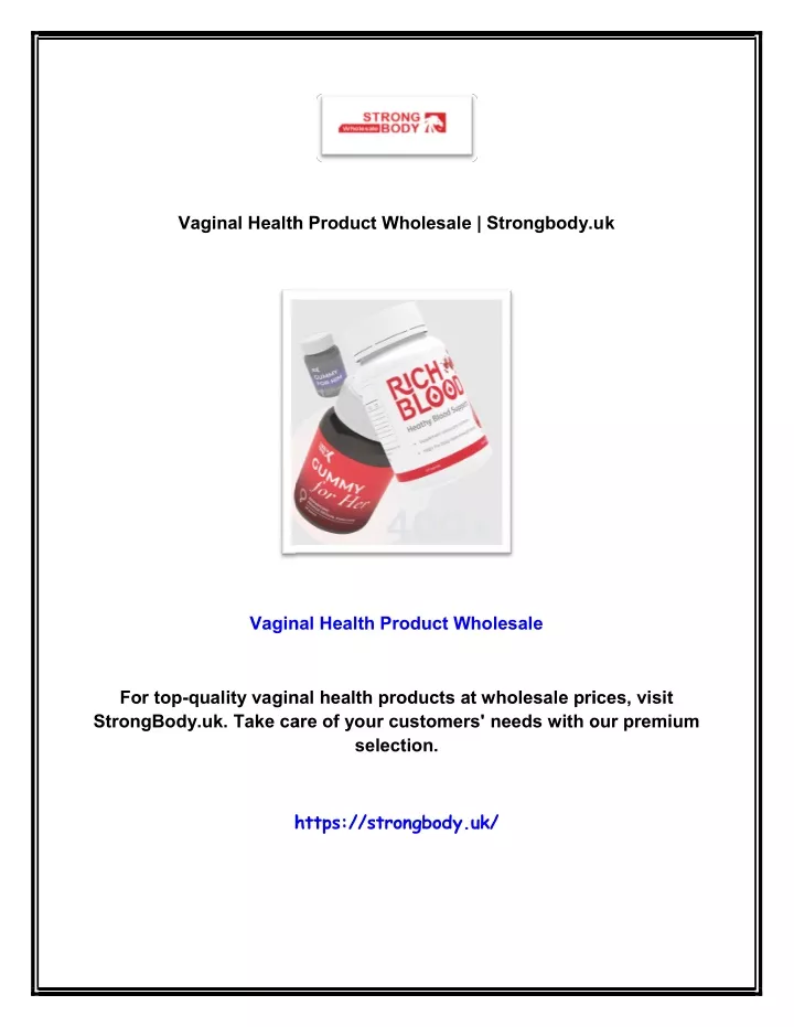 vaginal health product wholesale strongbody